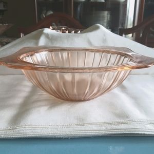 Jeanette Adams Pink Square Serving/ Fruit Bowl